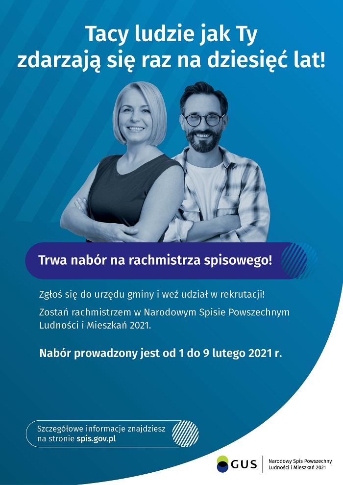 Plakat nabór na rachmistrzów spisowych